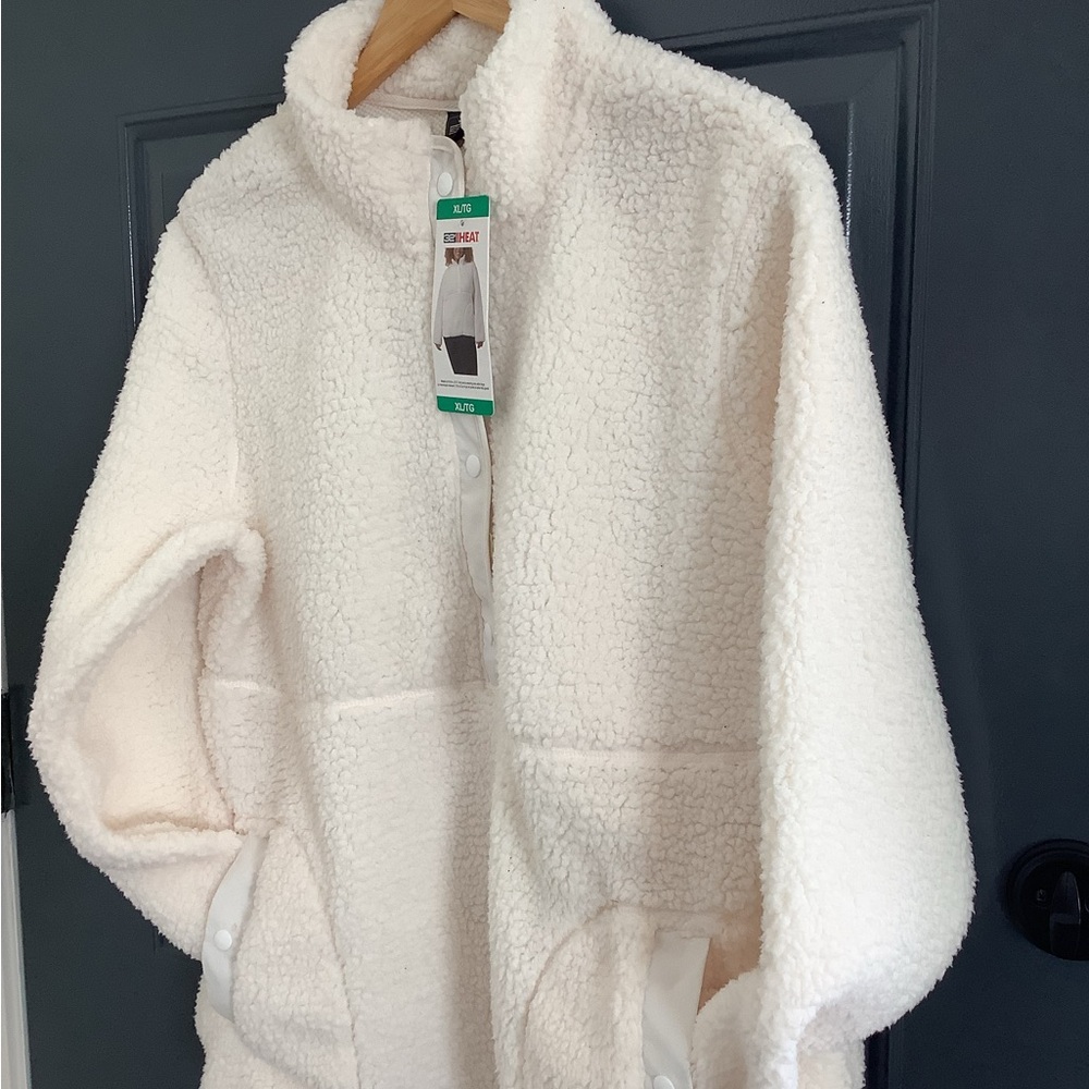 Cozy White Sherpa Jacket 32 Degrees, XL
